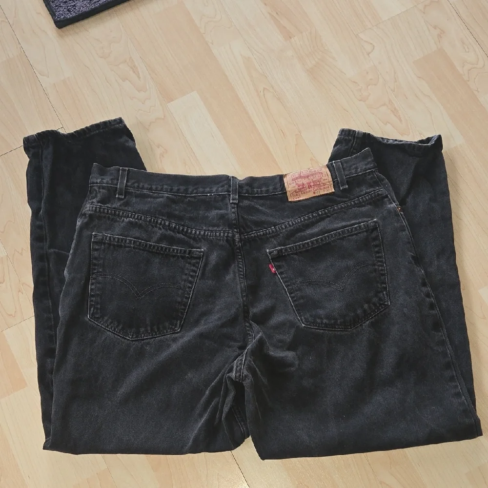 Vintage Usa Made Levis 560 Loose Fit Tapered Leg Black Denim Jeans 42x32